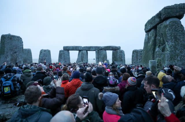 Winter solstice at Stonehenge (Andrew Matthews/PA)