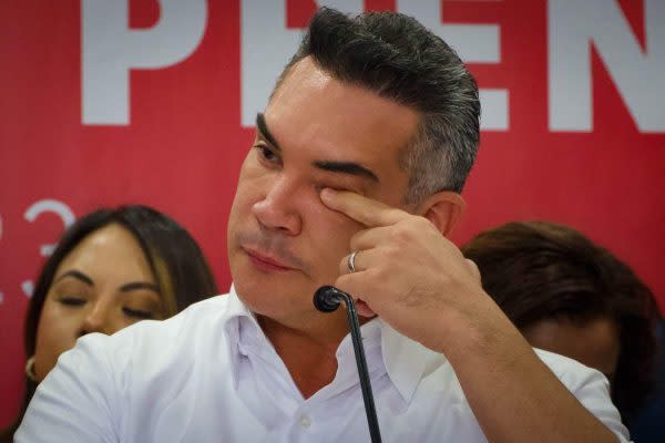 Alejandro Moreno, líder del PRI, anunció que respaldan a Xóchitl Gálvez. Foto: Cuartoscuro