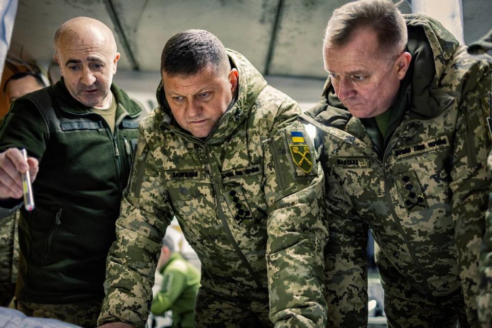 Commander-in-Chief of Ukraine's Armed Forces Valerii Zaluzhnyi during his visit to front-line positions in the south and east in January 2024. (Commander-in-Chief of Ukraine's Armed Forces /Telegram)
