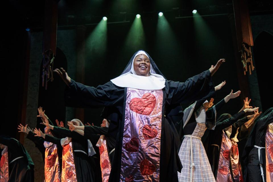 Brittany Pino as "Sister Mary Clarence" in the musical "Sister Act," on stage at Cocoa Village Playhouse through Dec. 3, 2023. Visit cocoavillageplayhouse.com.