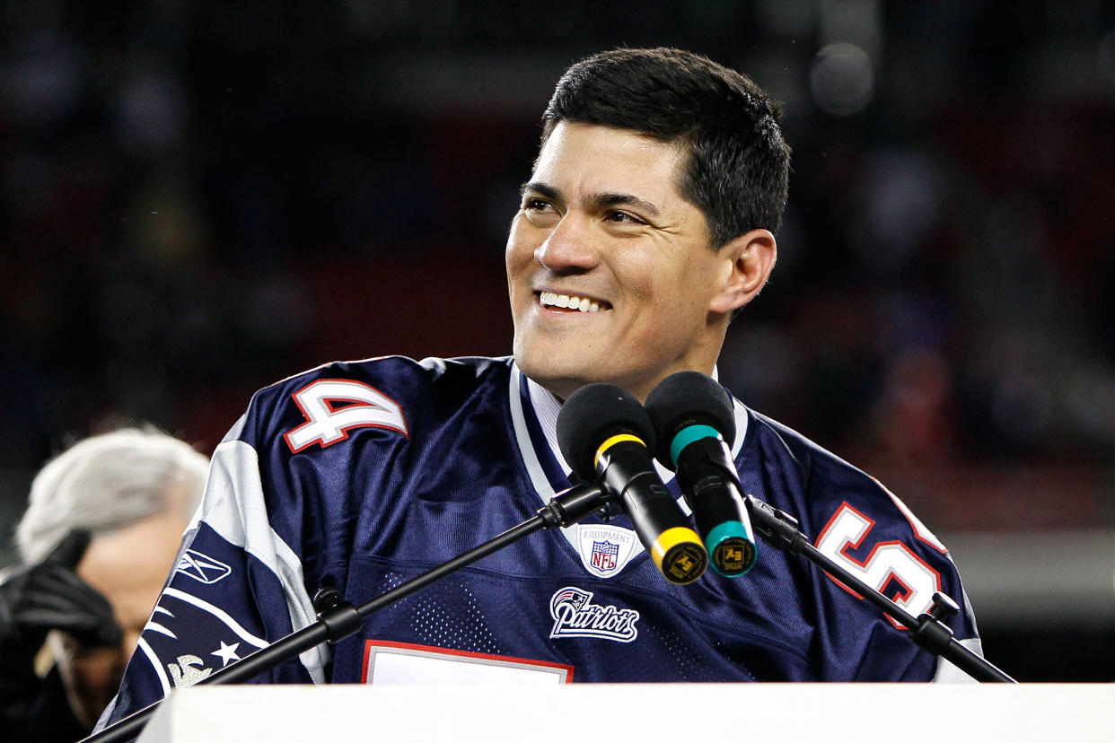 Tedy Bruschi suffered a stroke on Thursday an is "recovering well." (Getty)
