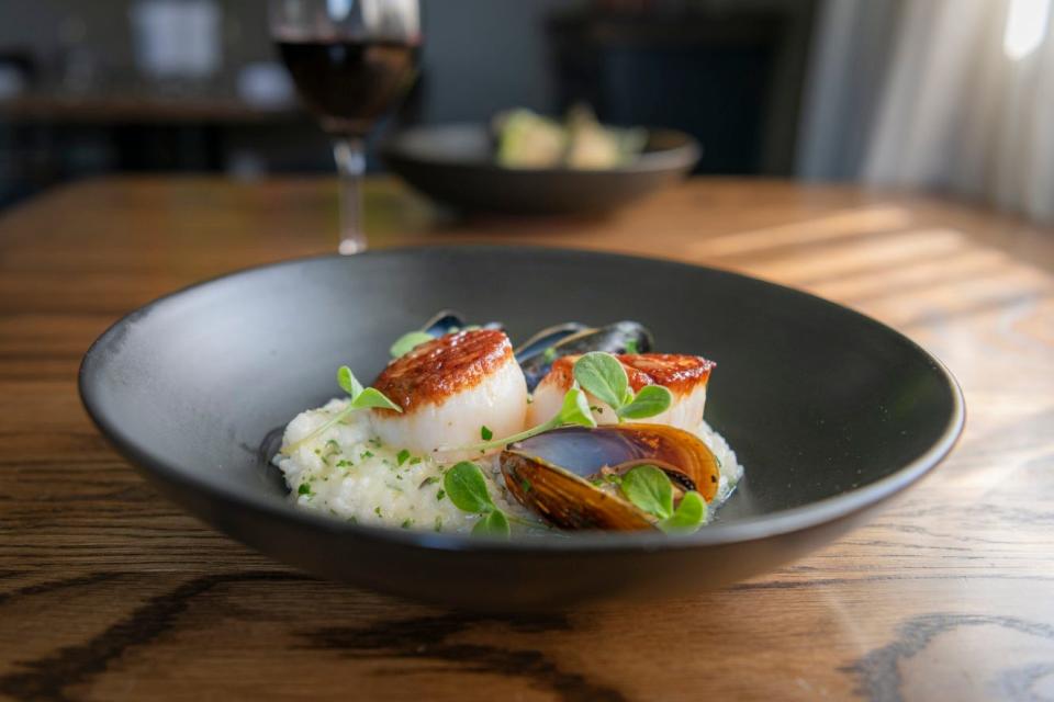 The Scallops and Mussels entrée at Dory in Memphis.