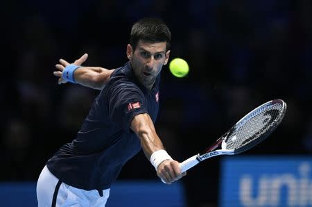 Tennis Britain - Barclays ATP World Tour Finals - O2 Arena, London - 20/11/16 Serbia's Novak Djokovic in action during the final against Great Britain's Andy Murray Action Images via Reuters / Tony O'Brien Livepic