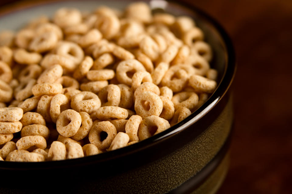 A bowl of Cheerios.