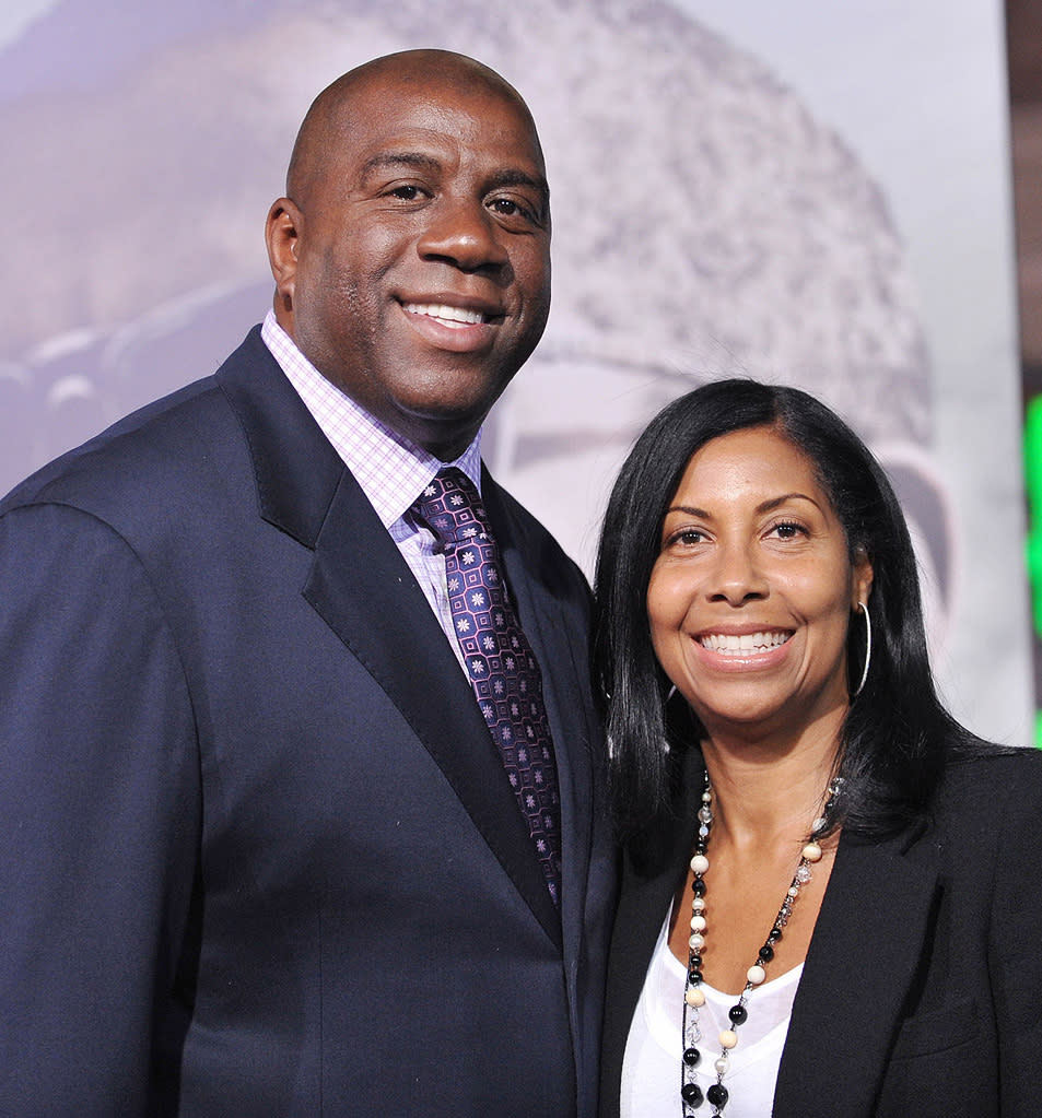 The Book of Eli LA premiere 2010 Magic Johnson Cookie Johnson