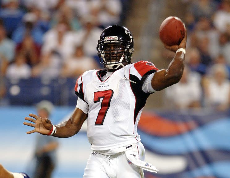 Michael Vick in more football-related days. (Getty)