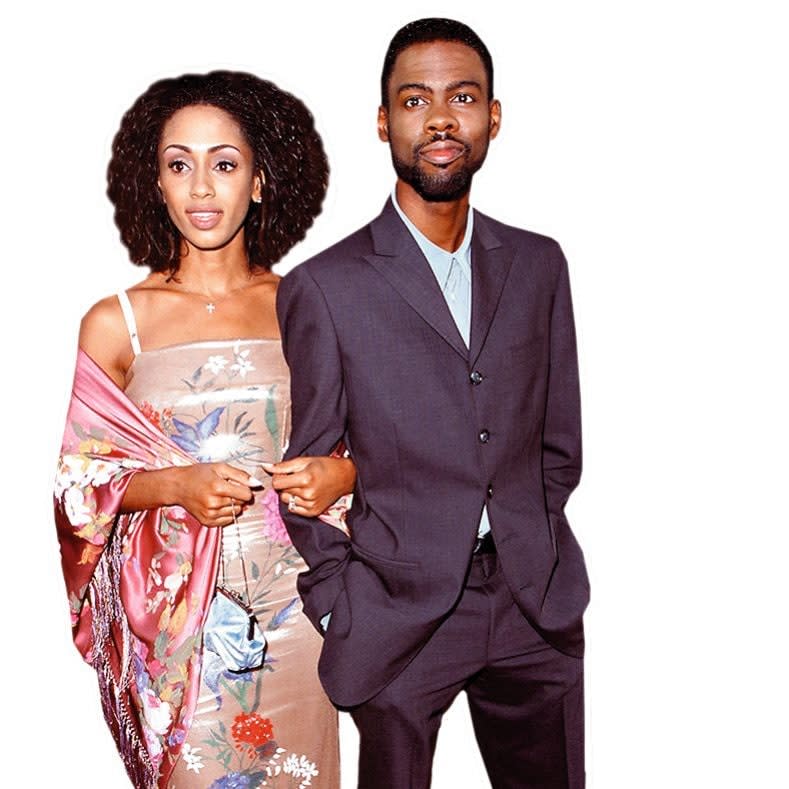 Chris Rock with ex-wife Malaak Compton-Rock at a film premiere in Los Angeles in 1998 - Getty Images