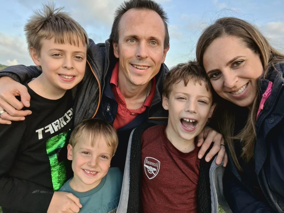 Rachael Dines, 42, and her family missed out on their holiday to Rome for the third time in three years thanks to flight cancellations (Rachael Dines)