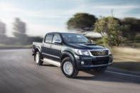 Toyota Hilux<br> Engine: 3.0L Turbo-diesel<br> Power: 161bhp<br> Torque: 343Nm<br> The most trusted pick-up ever made. The Hilux is a reliable workhorse that has the sheer physical strength to match its mechanical attributes. Used all over the world and even by the Taliban as the vehicle of choice, the Hilux is a testament to Toyota reliability. Equipped with a 3.0-litre common rail engine, the Hilux offers decent grunt to get the job done, wherever that job maybe.