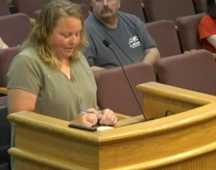 Rebecca Breeden addresses the Augusta County Board of Supervisors on Aug. 9, 2023.
