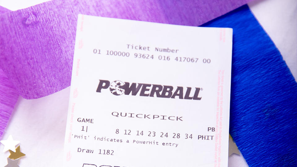 A stock image of a Powerball ticket. A Brisbane mother has scooped the entire $40 million prize.