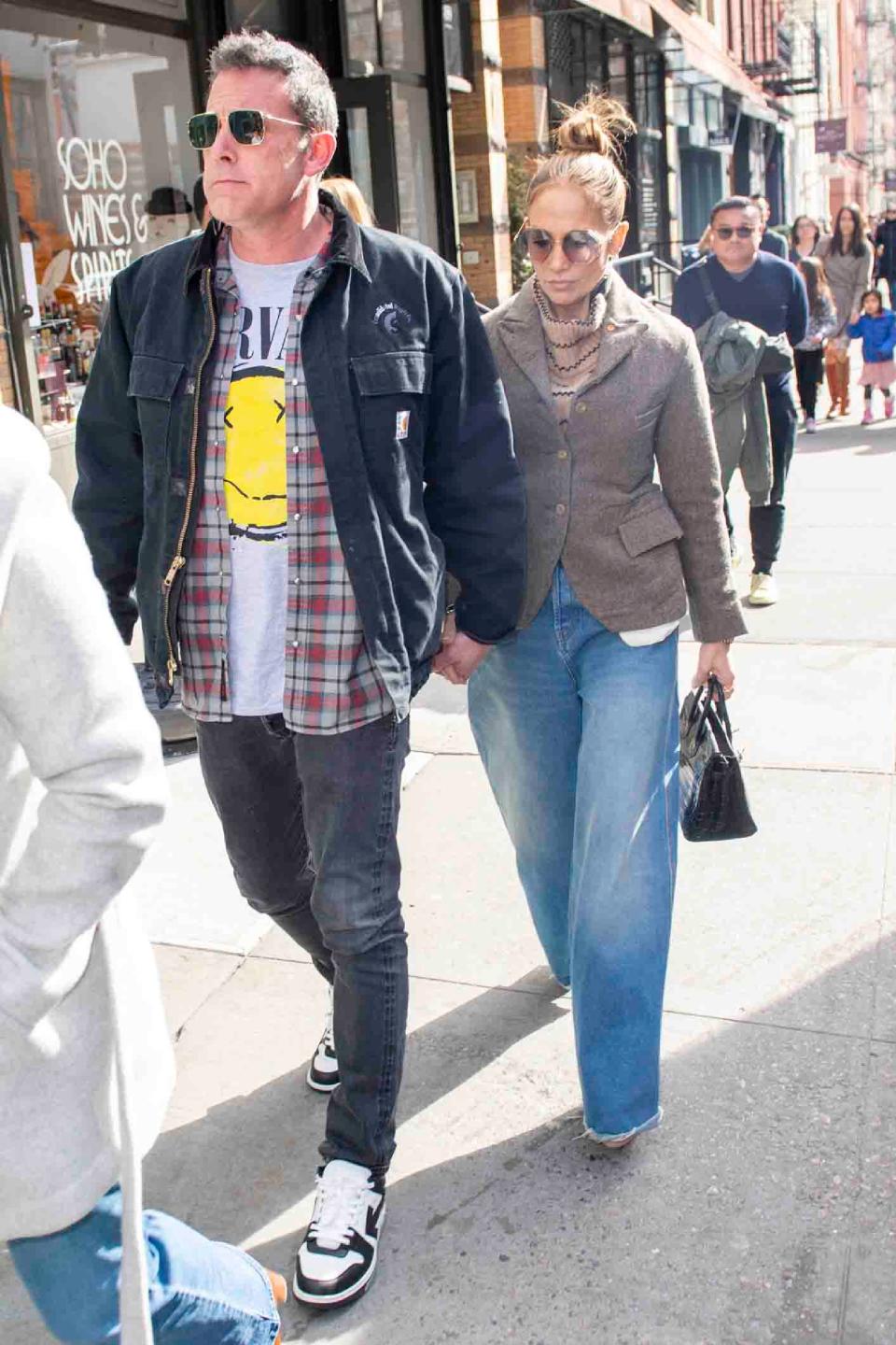 Ben Affleck and Jennifer Lopez in New York City on March 30.