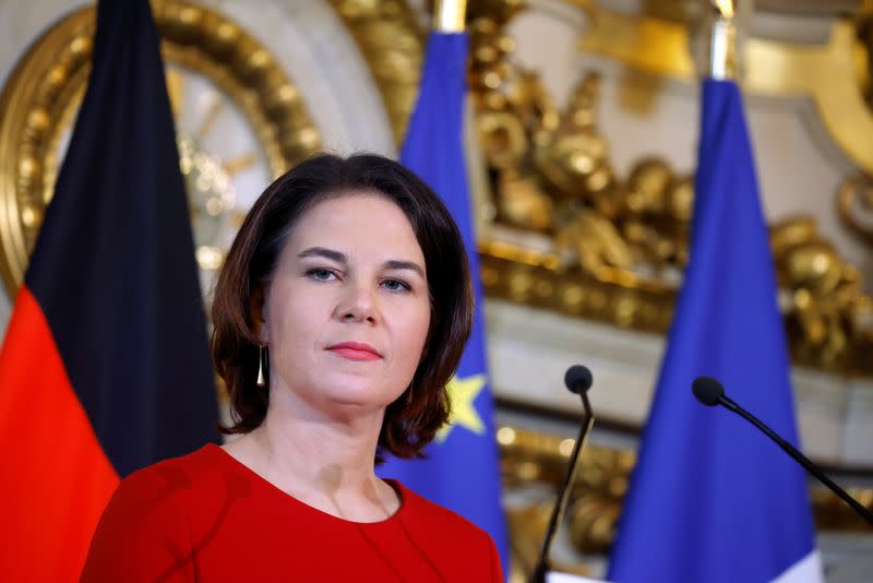 German Foreign Minister Baerbock meets with her French counterpart Le Drian in Paris