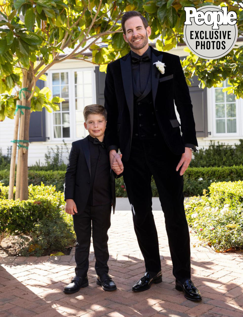 <p>Just like his dad, Tarek's son, Brayden, 6 — whom he shares with his first wife and <em>Flip or Flop</em> costar, Christina Haack — also had a unique touch when it came to his tux. </p> <p>"Bray got a custom suit and inside of his suit, there are little sharks everywhere," Tarek says. "He loves sharks," Heather explains, adding that he also got a surprise of shark cufflinks, as well. </p>