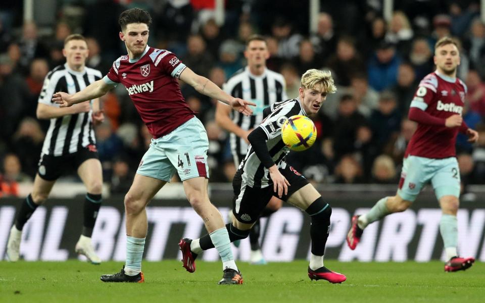 Declan Rice against Newcastle - Reuters/Scott Hepell