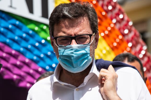 GIFFONI VALLE PIANA, ITALY - JULY 30: Giancarlo Giorgetti Minister of Economic Development attends the Giffoni Film Festival on July 30, 2021 in Giffoni Valle Piana, Italy. (Photo by Ivan Romano/Getty Images) (Photo: Ivan Romano via Getty Images)