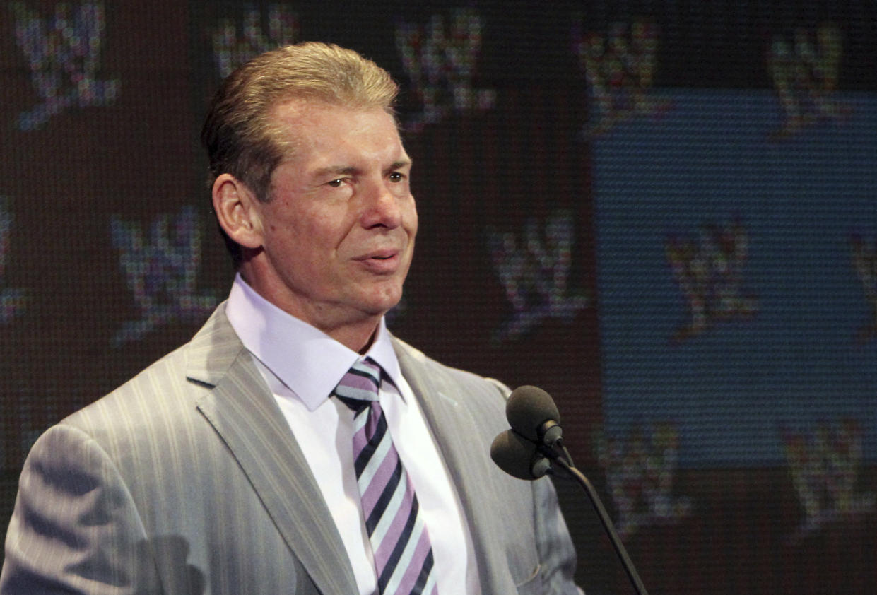 Vince McMahon Accused Of Sex Trafficking and Sexual Abuse in Lawsuit. April 04, 2013 Vince Mcmahon attend the WrestleManania 29 press conference at Radio City Music Hall in New York City. Credit: RW/MediaPiunch /IPX