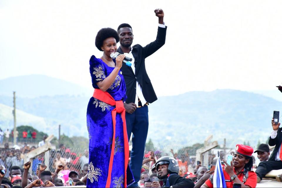 Bobi Wine and his wife Barbara ltungo Kyagulanyi in Bobi Wine: The People’s President (Lookman Kampala)