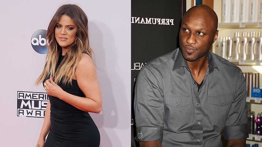 Khloe Kardashian and Lamar Odom. Source: Getty Images.