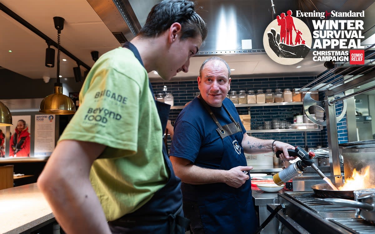 Sonny (left) has taken part in the 'Beyond Food' program which is run by Brigade CEO and chef founder, Simon Boyle (right) (ES Composite)