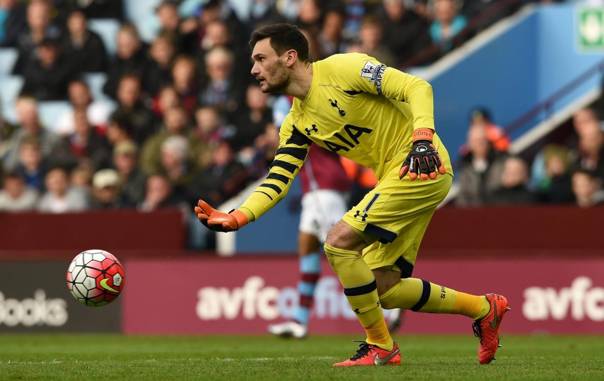 Tottenham goalkeeper Hugo Lloris conceded twice as his side battled past Aston Villa: Getty