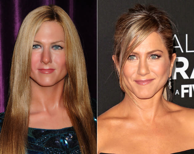 <p>Auch Jennifer Aniston hat es erwischt. 2011 kürte das Magazin den „Friends“-Star zur heißesten Frau aller Zeiten. Heiß ist an ihrem Ebenbild aus Wachs bei Madame Tussauds in London aber gar nichts. (Bilder: Rex Features/Wenn)</p>