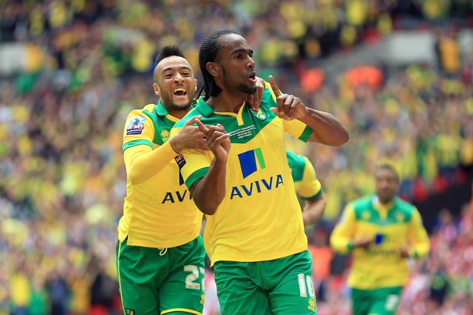 Cameron Jerome has played 10 play-off games - and scored in the final for Norwich against Middlesbrough in 2015 <i>(Image: PA)</i>