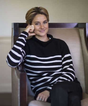 Actress Shailene Woodley poses for a portrait while promoting the upcoming movie "White Bird in a Blizzard" in Los Angeles, California October 20, 2014. REUTERS/Mario Anzuoni