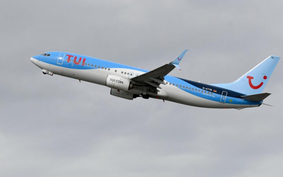 TUI airline takes-off at the airport in Duesseldorf, western Germany -  INA FASSBENDER/ AFP