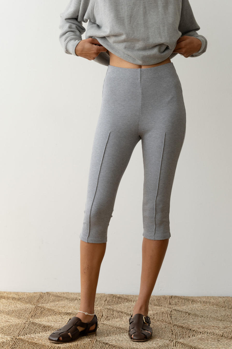 <p><a href="https://shopdonni.com/collections/bottoms/products/the-rib-pedal-pusher-heather-grey" rel="nofollow noopener" target="_blank" data-ylk="slk:Shop Now;elm:context_link;itc:0;sec:content-canvas" class="link ">Shop Now</a></p><p>The Rib Pedal Pusher</p><p>shopdonni.com</p><p>$136.00</p>