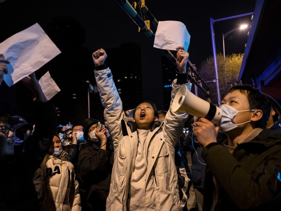 Protesters took to the streets in multiple Chinese cities after a deadly apartment fire in Xinjiang province sparked a national outcry as many blamed COVID restrictions for the deaths