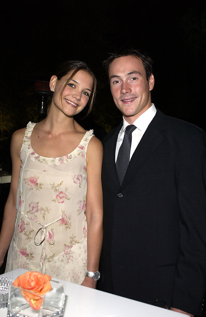 Katie Holmes and Chris Klein smiling