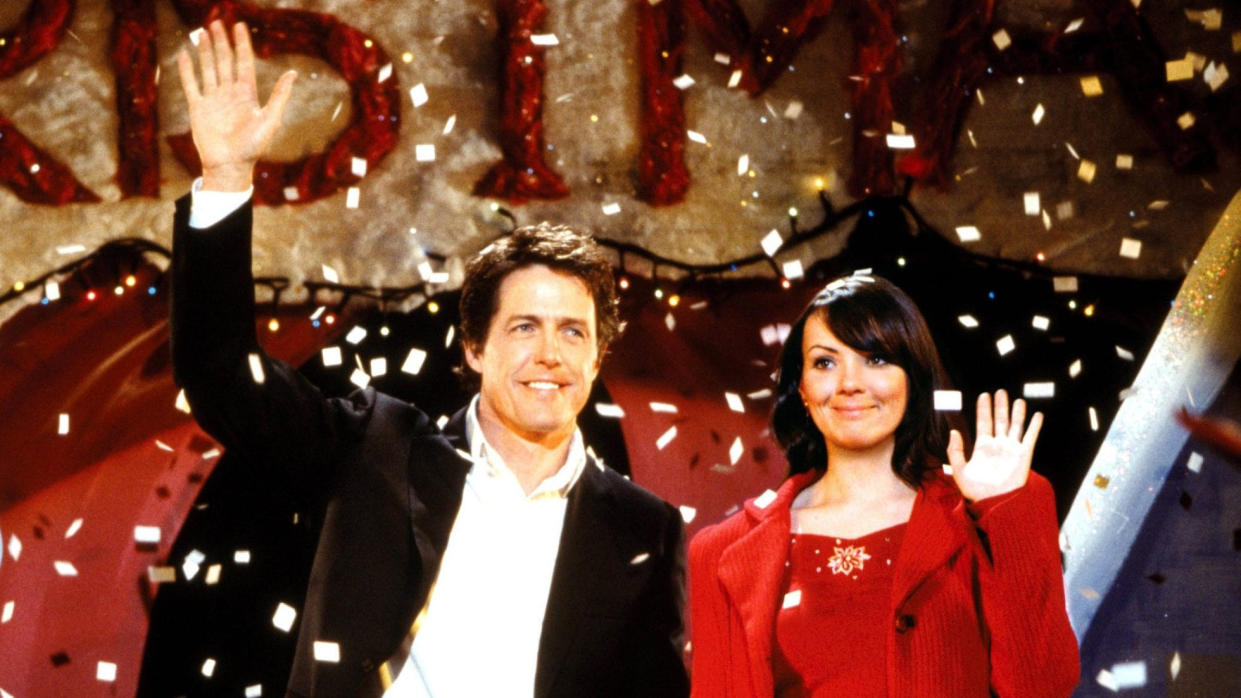 Hugh Grant and Martine McCutcheon in 'Love Actually'. (Credit: Universal)