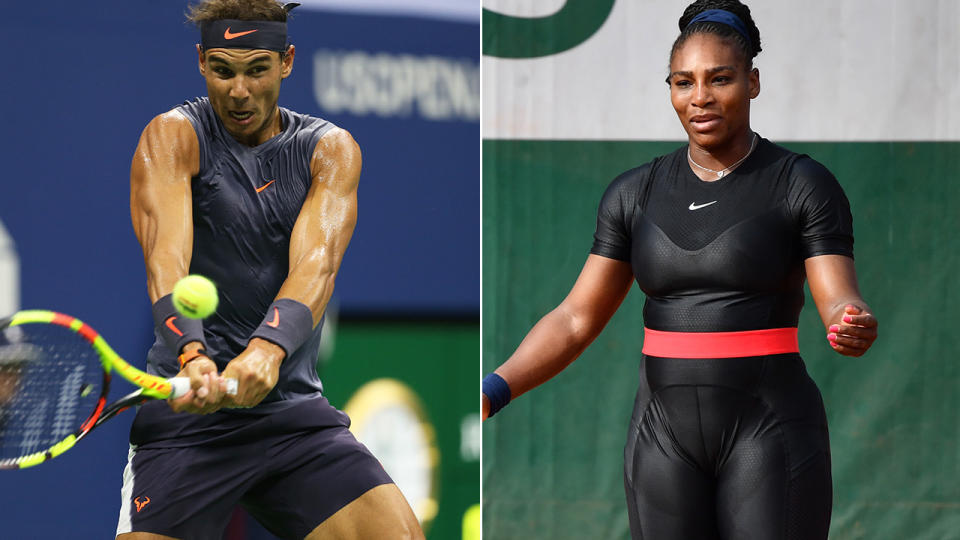 Nadal has spoken out about Serena’s catsuit. Image: Getty