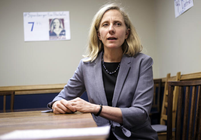 Abigail Spanberger speaks during an interview in Henrico, Va., in September. (Photo: Carlos Bernate/Bloomberg via Getty Images)