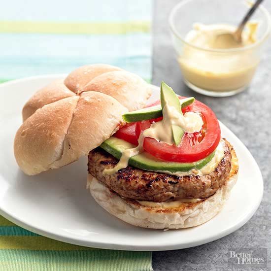 When you're really craving a juicy burger—but you don’t want greasy—try these healthy burgers. Each better-for-you recipe piles on fresh produce to add nutrients. We included veggie burgers, black bean burgers, more meatless burgers, and, of course, classic ground beef burgers. Each one of them is ready in 45 minutes or less for hassle-free weeknight cooking.