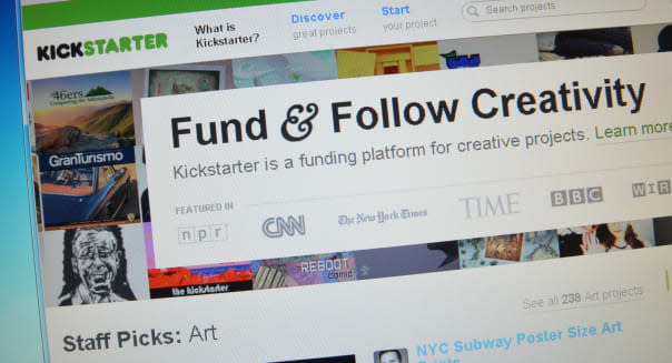 Kickstarter.com website screenshot