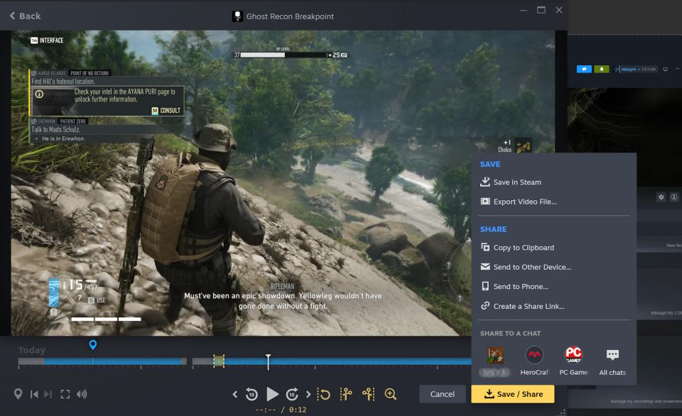 Steam Gameplay Recording screenshot