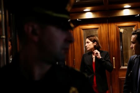 Fiona Hill, former senior director for European and Russian affairs on the National Security Council, departs after testifying in the U.S. House of Representatives impeachment inquiry into U.S.