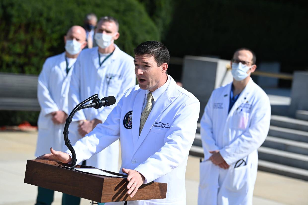 Les médecins de Donald Trump font un nouveau point sur son état de santé, dimanche 4 octobre 2020 - Brendan Smialowski - AFP