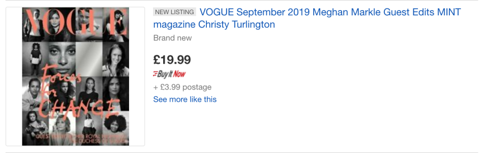 One listing is selling the magazine for five times the price. [Photo: eBay]