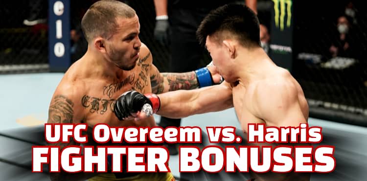 UFC Overeem vs Harris fighter bonuses
