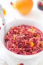 <p>Your favorite baked good flavor combo comes to relish.</p><p>Get the recipe from <a rel="nofollow noopener" href="http://www.galonamission.com/cranberry-orange-relish-recipe/" target="_blank" data-ylk="slk:Gal On A Mission" class="link ">Gal On A Mission</a>.<br></p>