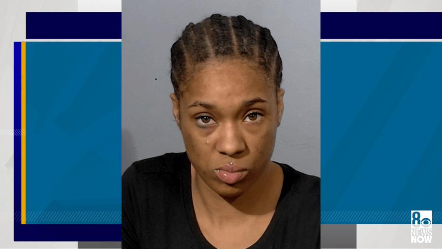 <em>Las Vegas Metro police arrested Janel Jeffers, 23, on Feb. 18 on charges of robbery, conspiracy kidnapping and kidnapping, records said. (LVMPD/KLAS)</em>