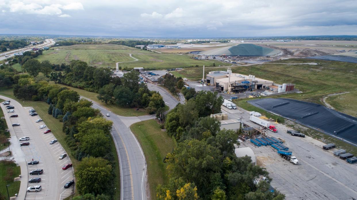 The Michigan Disposal Inc. hazardous waste processing facility and surrounding Wayne Disposal Inc. hazardous waste landfill in Wayne County's Van Buren Township on Tuesday, Sept. 26, 2023.