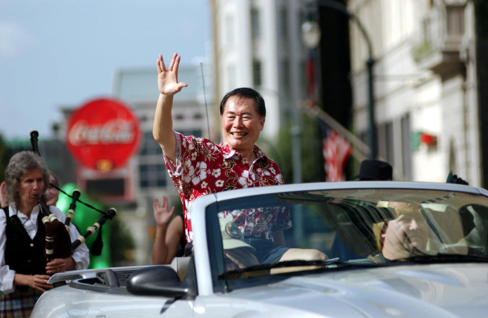 George Takei leads the Dragon Con parade through downtown Atlanta.