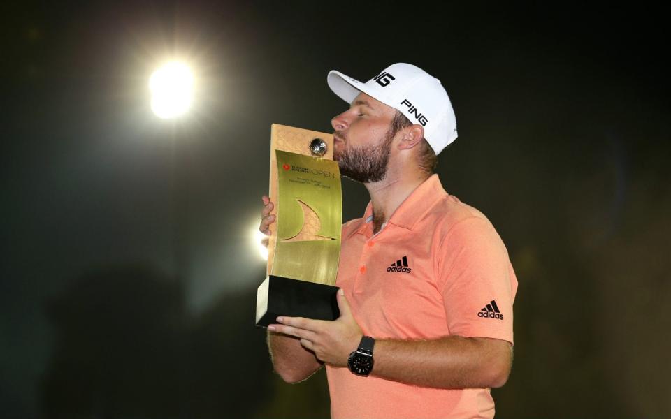 Tyrrell Hatton was thrilled to see off five rivals to get his hands on the trophy in Turkey  - Getty Images Europe