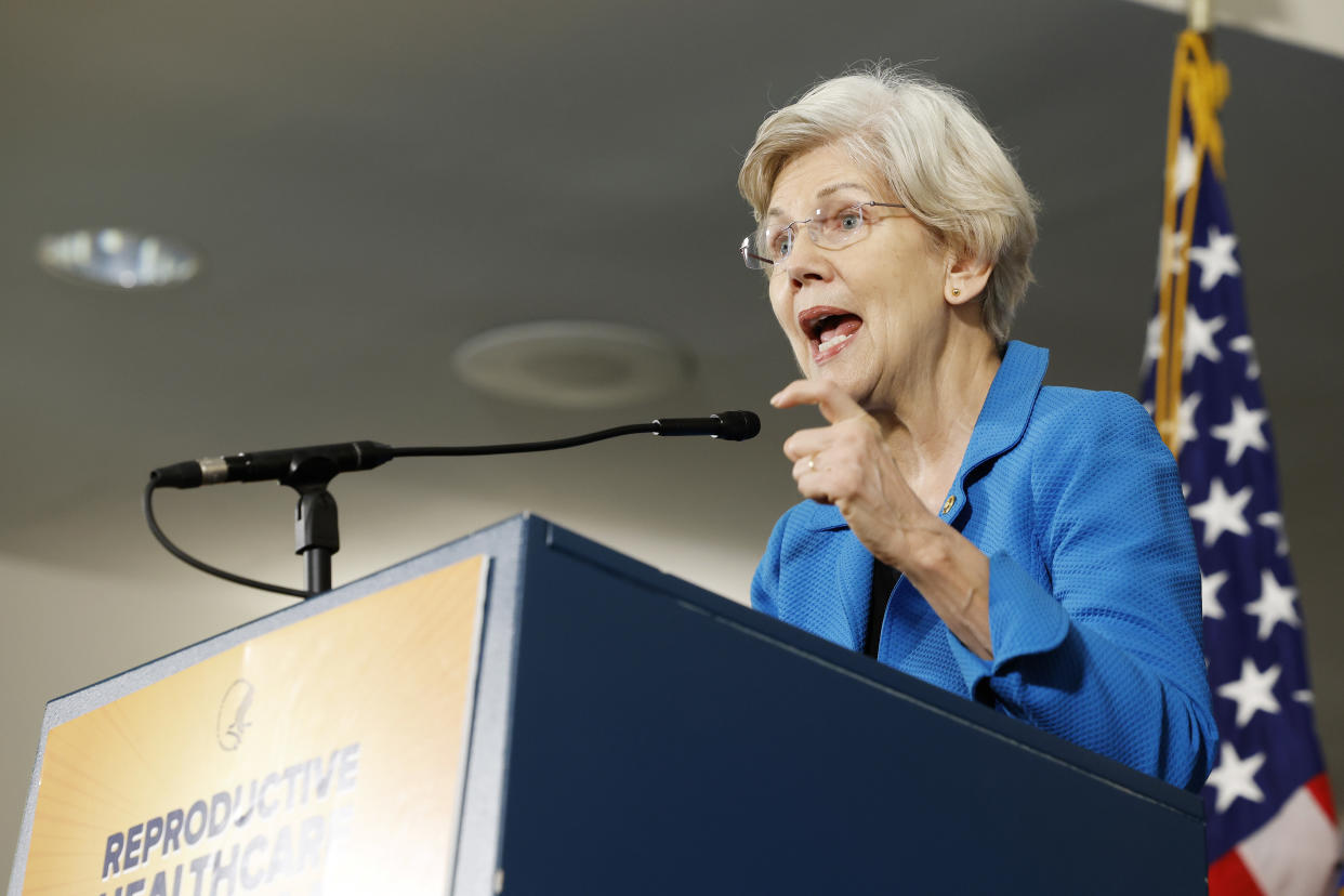 Sen. Elizabeth Warren speaks in Washington, D.C., on June 18. 