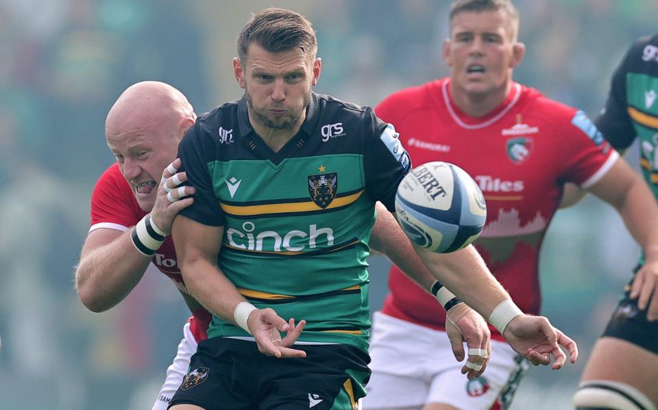 Dan Biggar playing for Northampton Saints - Dan Biggar to leave Northampton Saints as salary cap pinches - GETTY IMAGES