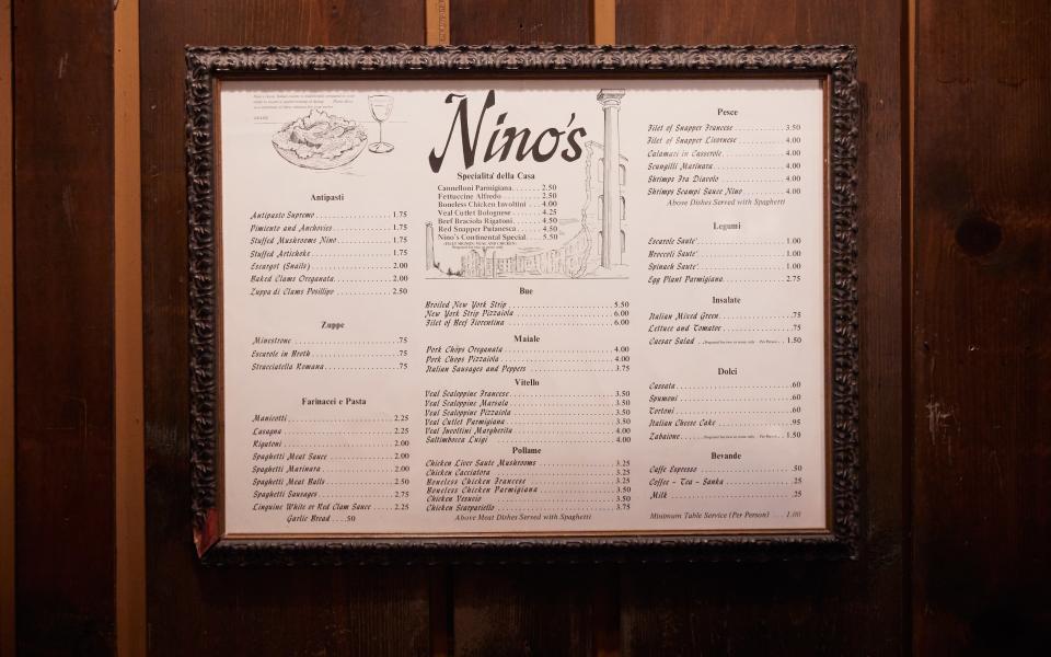 One of the only things that's changed at Nino's since it opened in 1968 is the price of food.